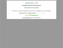 Tablet Screenshot of limesurvey.ifg.edu.br